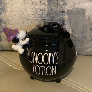 Snoopy’s Potion Rae Dunn Halloween Mini Cauldron Canister NWT